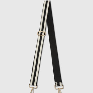 Kasey Stripe Crossbody Bag - Black