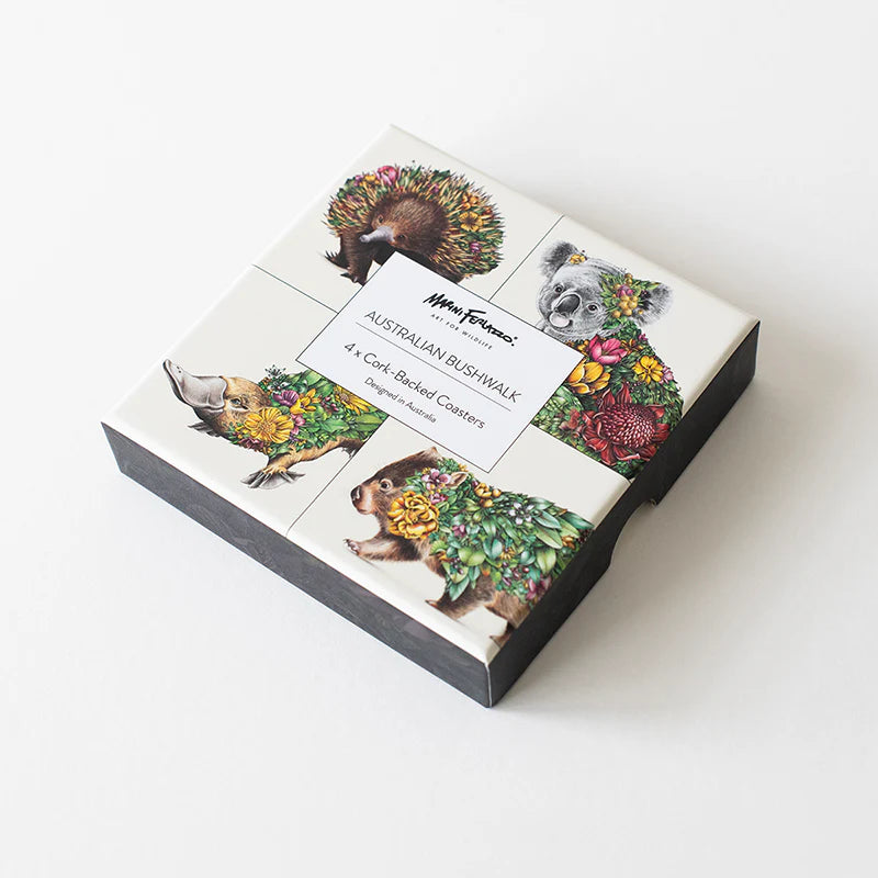 Coaster Set of 4 - Australian Bushwalk