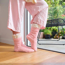 Load image into Gallery viewer, Chenille Lounge Socks - Dark Pink
