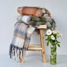 Load image into Gallery viewer, Faux Mohair Throw - Navy Multi 130x160cm
