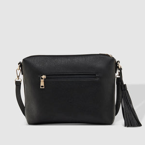 Kasey Stripe Crossbody Bag - Black
