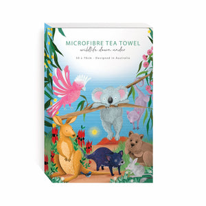 Microfibre Tea Towel - Wildlife Down Under