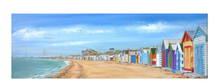 Load image into Gallery viewer, Pete Pascoe Print 52 - Dendy Beach Boxes, Brighton
