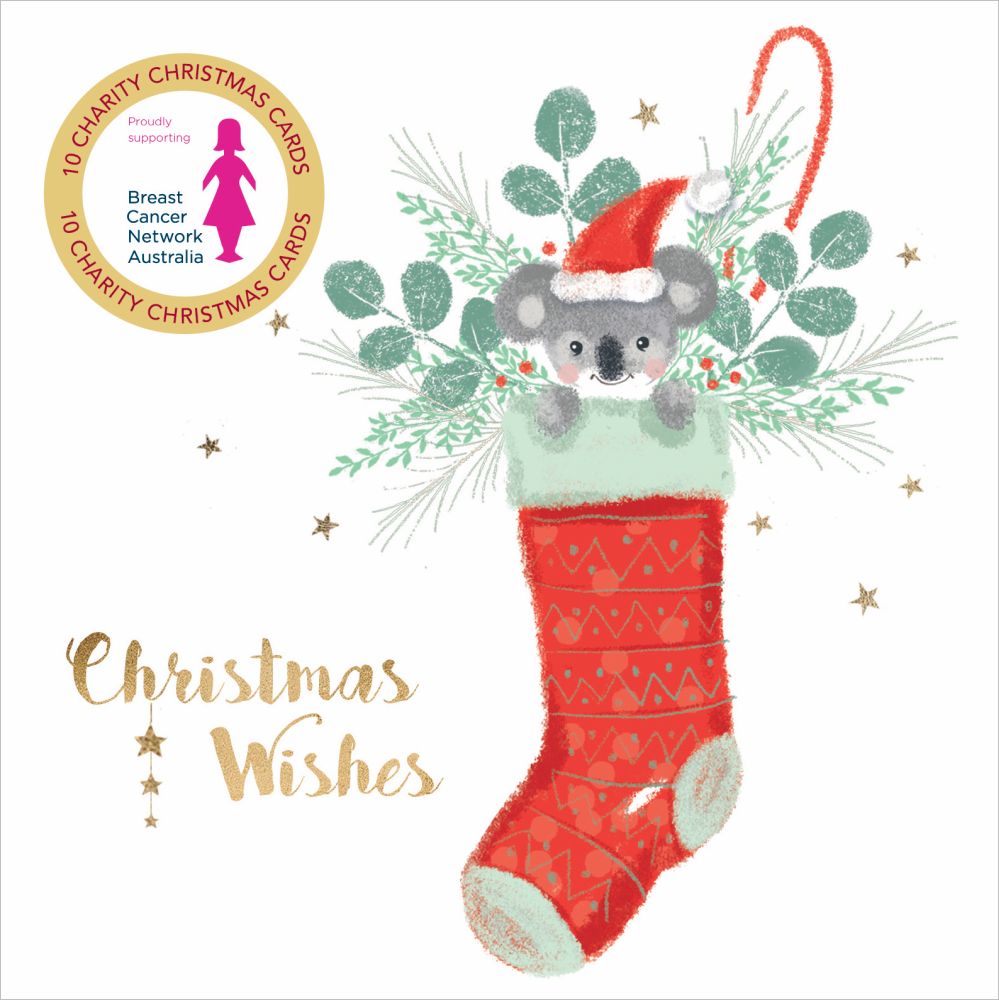 Charity Christmas Cards - BCNA Koala Stocking