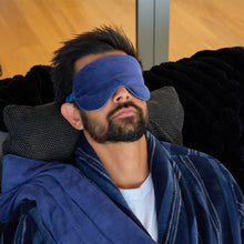 Load image into Gallery viewer, Mens Luxe Velvet Sleep Mask - Navy
