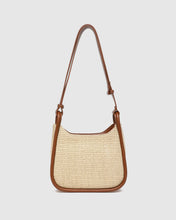 Load image into Gallery viewer, Clare Shoulder Bag - Raffia Tan
