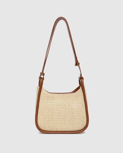 Clare Shoulder Bag - Raffia Tan