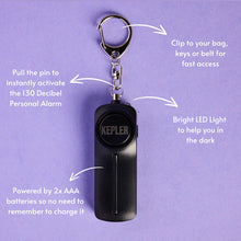 Load image into Gallery viewer, Personal Alarm Keychain - Black

