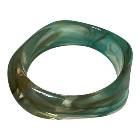 Bangle - Resin Geo Green