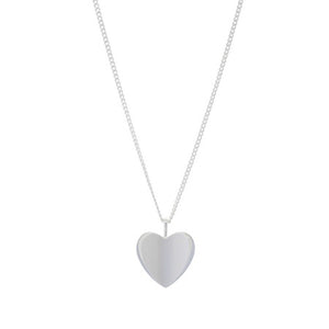 Necklace - Dual Heart Pendant Silver
