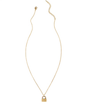 Load image into Gallery viewer, Necklace - Gold Crystal Lock
