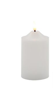 LED White Candle 7.5x15 cm