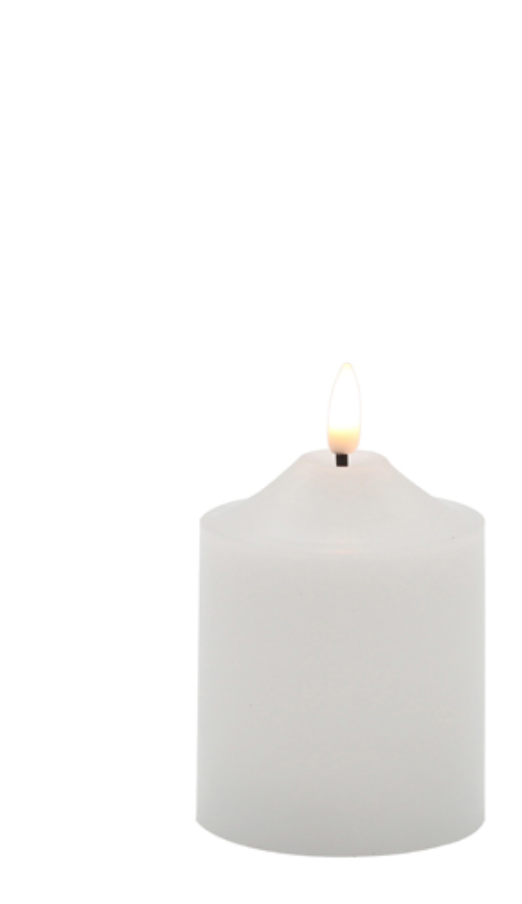 LED White Candle 7.5x12.5 cm