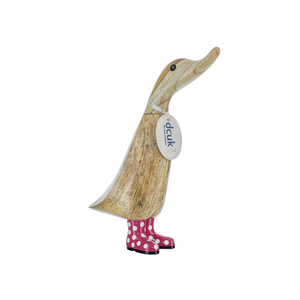 DCUK Natural Welly Duckling Spotty - Medium