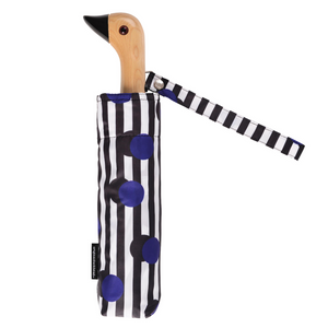 Duck Compact Umbrella - Polkastripe
