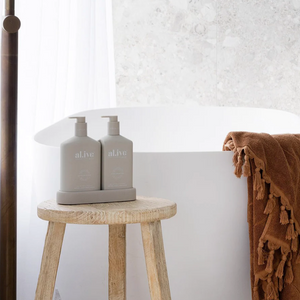 al.ive Body : Wash & Lotion Duo + Tray - Sea Cotton & Coconut