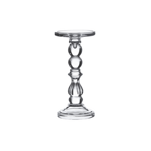 Clear Glass Candleholder - 22.5cm
