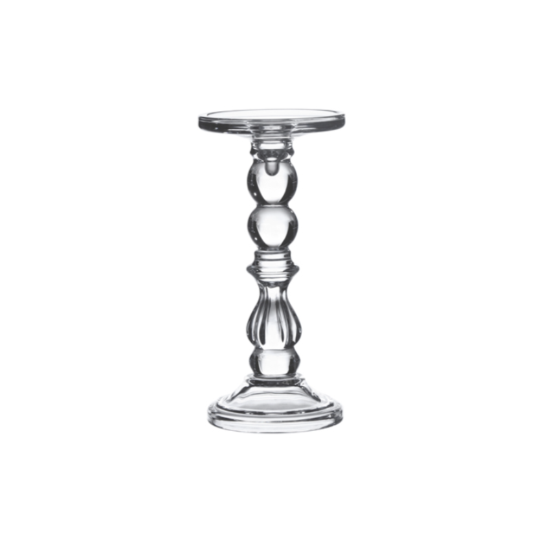 Clear Glass Candleholder - 22.5cm