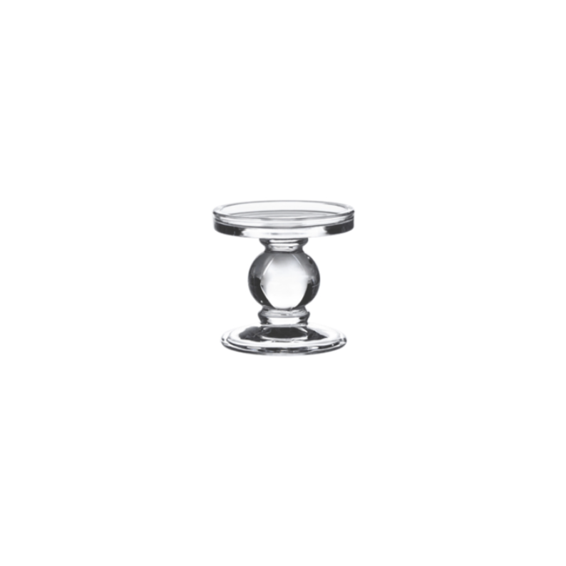Clear Glass Candleholder - 9.5cm
