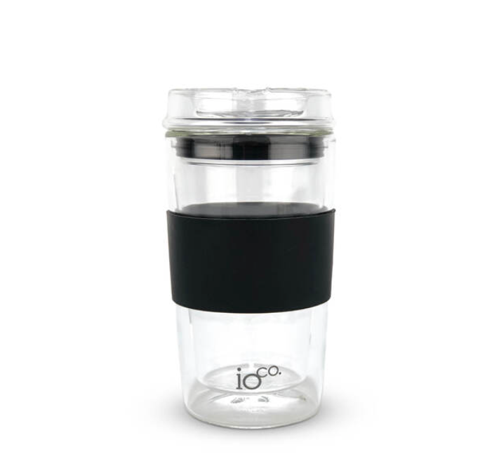 Glass Coffee Traveller 12oz Black