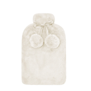 Fur Hotwater Bottle + Cover - Ivory