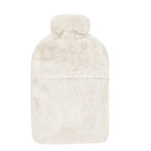 Fur Hotwater Bottle + Cover - Ivory
