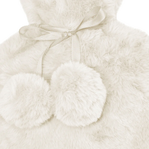 Fur Hotwater Bottle + Cover - Ivory
