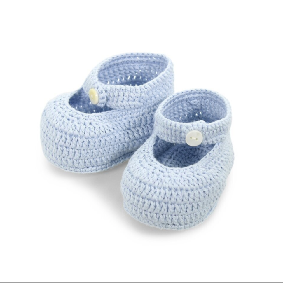 Booties - Herbie Button Strap - Blue
