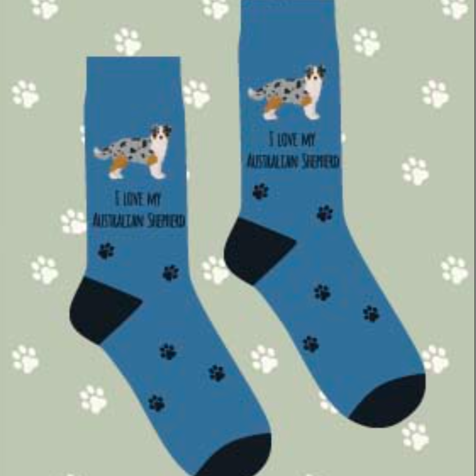 Heart & Sole Bamboo Socks - Australian Shepherd