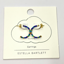 Load image into Gallery viewer, Estella Bartlett Earrings - Night Sky Beaded Hoops Gold Plated
