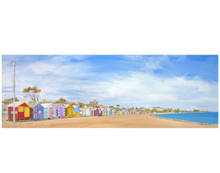 Load image into Gallery viewer, Pete Pascoe Print 69 - Beach Boxes Lampost, Brighton
