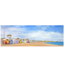Load image into Gallery viewer, Pete Pascoe Print 69 - Beach Boxes Lampost, Brighton
