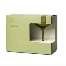 Load image into Gallery viewer, The Lou Coupe Glass Set of 2 - Olive
