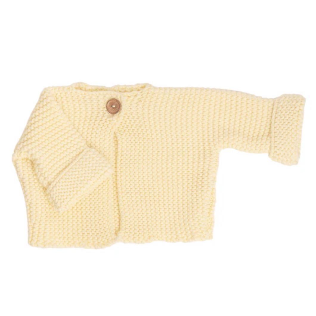 Knitted Baby Cardigan - Lemon