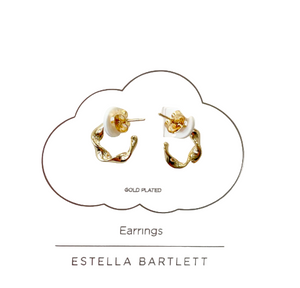 Estella Bartlett Earrings - Twist Hoops Gold Plated