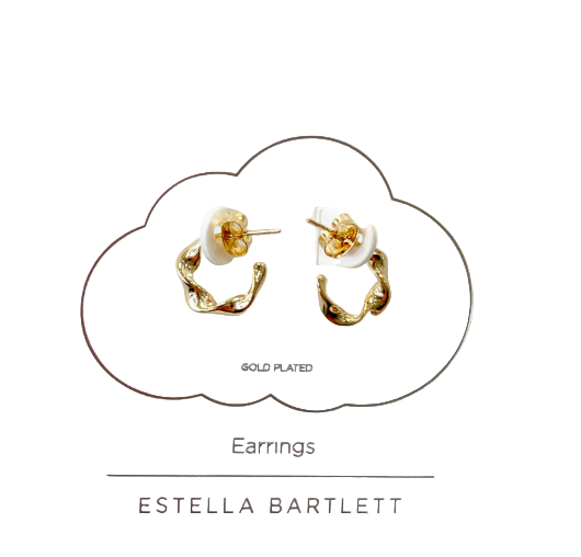 Estella Bartlett Earrings - Twist Hoops Gold Plated