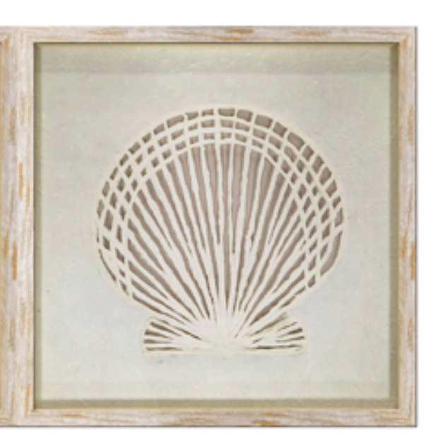 Shell Art - Scallop 50x50cm