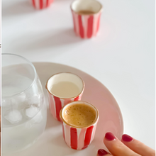 Load image into Gallery viewer, Carla Dinnage Designs : Candy Stripe Shot Glasses Set of 4
