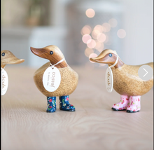 Load image into Gallery viewer, DCUK Natural Welly Ducky - Flowers

