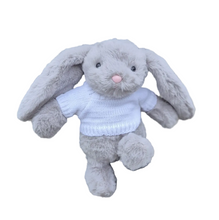 Load image into Gallery viewer, Ziggy Grey Rabbit with Jumper
