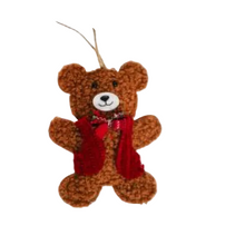 Load image into Gallery viewer, Hanging Decoration - Winter Teddy Brown
