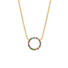 Load image into Gallery viewer, Estella Bartlett Necklace - Multi CZ Circle - Gold Plated
