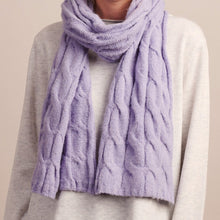 Load image into Gallery viewer, SALE : Scarf - Cable Knit : Lilac (Was $30)
