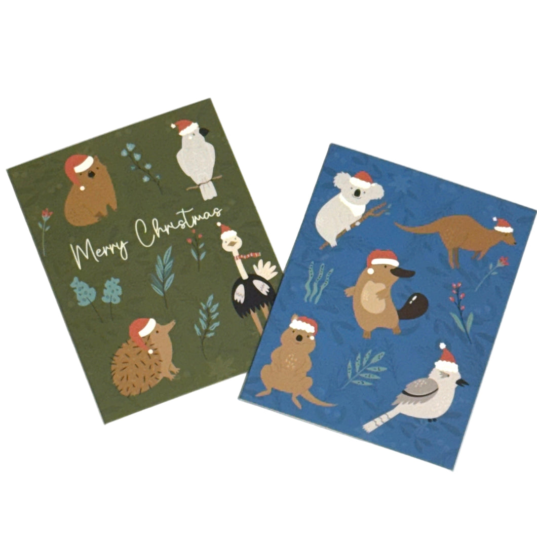 Charity Christmas Cards Pack 10 RFDS - Australian Animals