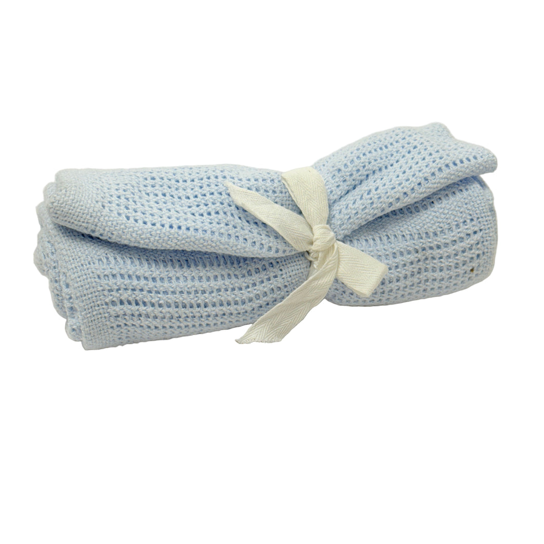 Baby Blanket - Cotton Light Blue