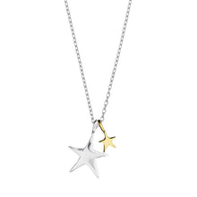 Load image into Gallery viewer, Estella Bartlett Necklace - Double Star Silver Plated
