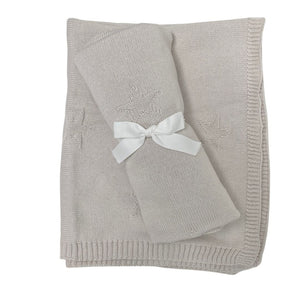 Baby Blanket : Knitted Stone Star