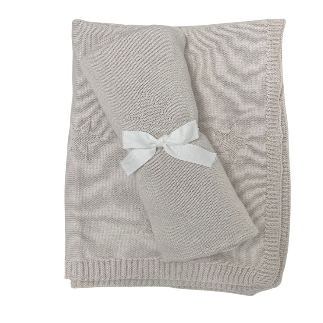 Baby Blanket : Knitted Stone Star