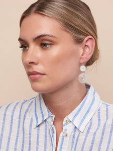 Earring - Double Lace Silver