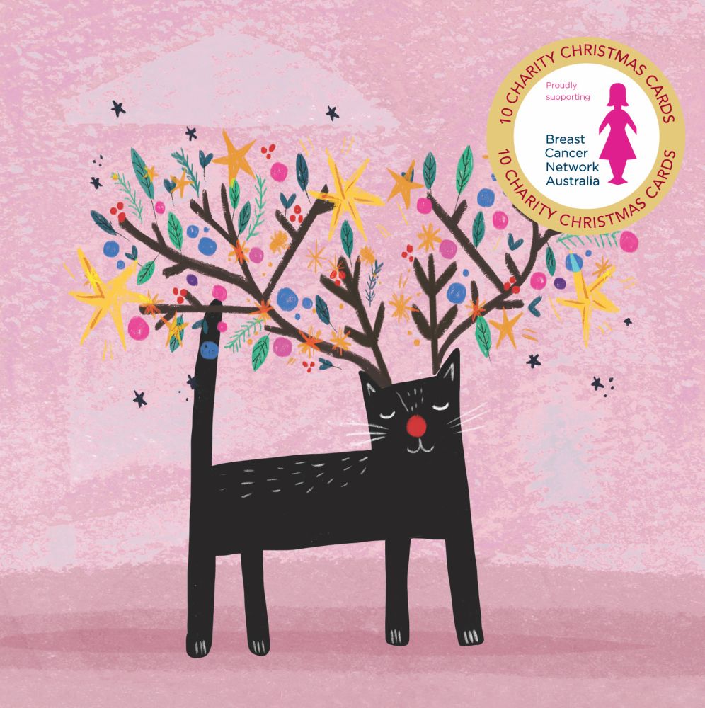 Charity Christmas Cards - BCNA Festive Cat